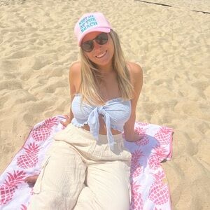 Baby blue tube top